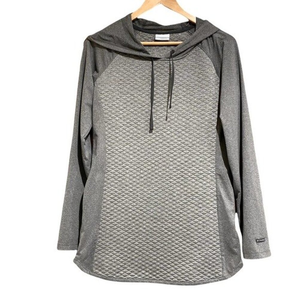 Columbia Gray Raglan Stretch Hoodie Small